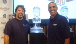 Herm Edwards next to ice bust and Aaron.JPG