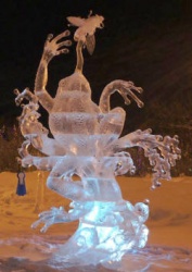 Frog ice sculpture.JPG